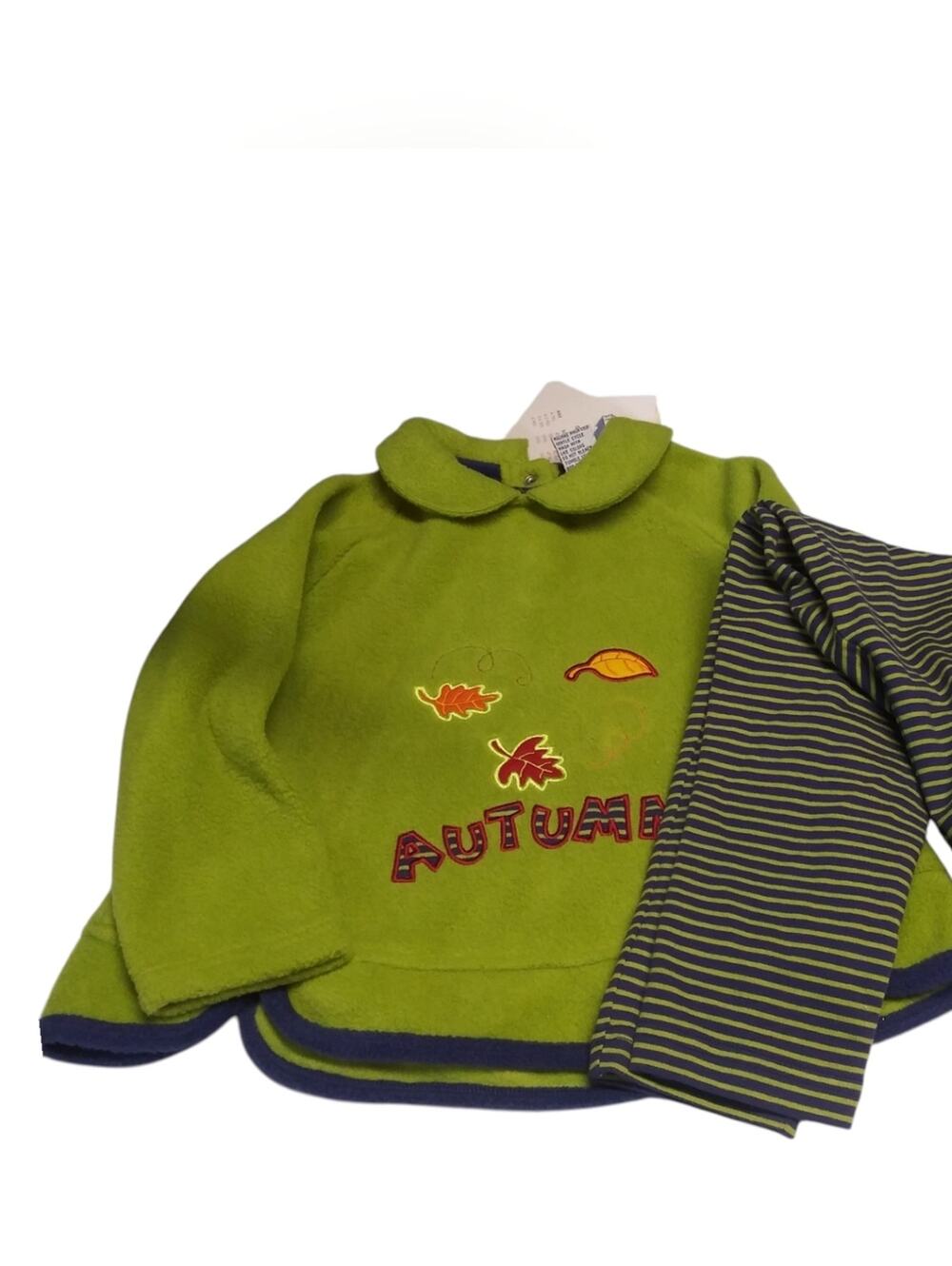 New Legends Vintage Green 'Autumn' Long Sleeve Top and Leggings Set Size 4